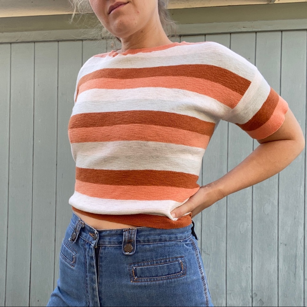 Madewell Retro Knit Crop Short-Sleeve Sweater